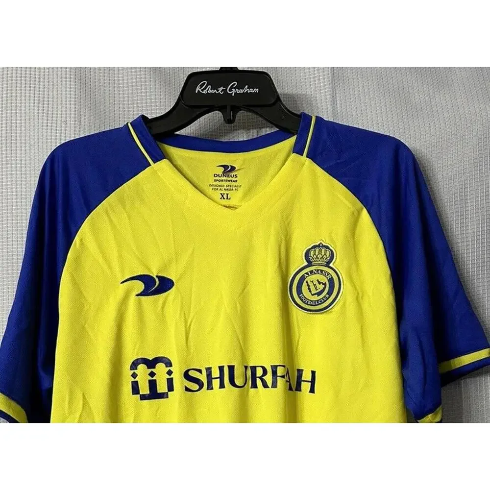 NWT Exclusive‎ Duneus Al Nassar FC Authentic Ronaldo Soccer Jersey Shirt Size XL